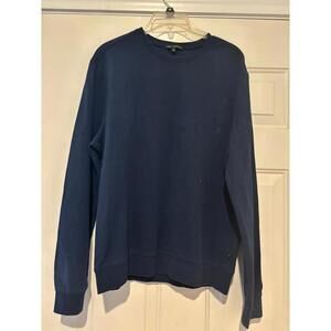 Men's Robert Barakett long sleeve navy long sleeve L ribbed shirt preloved #245